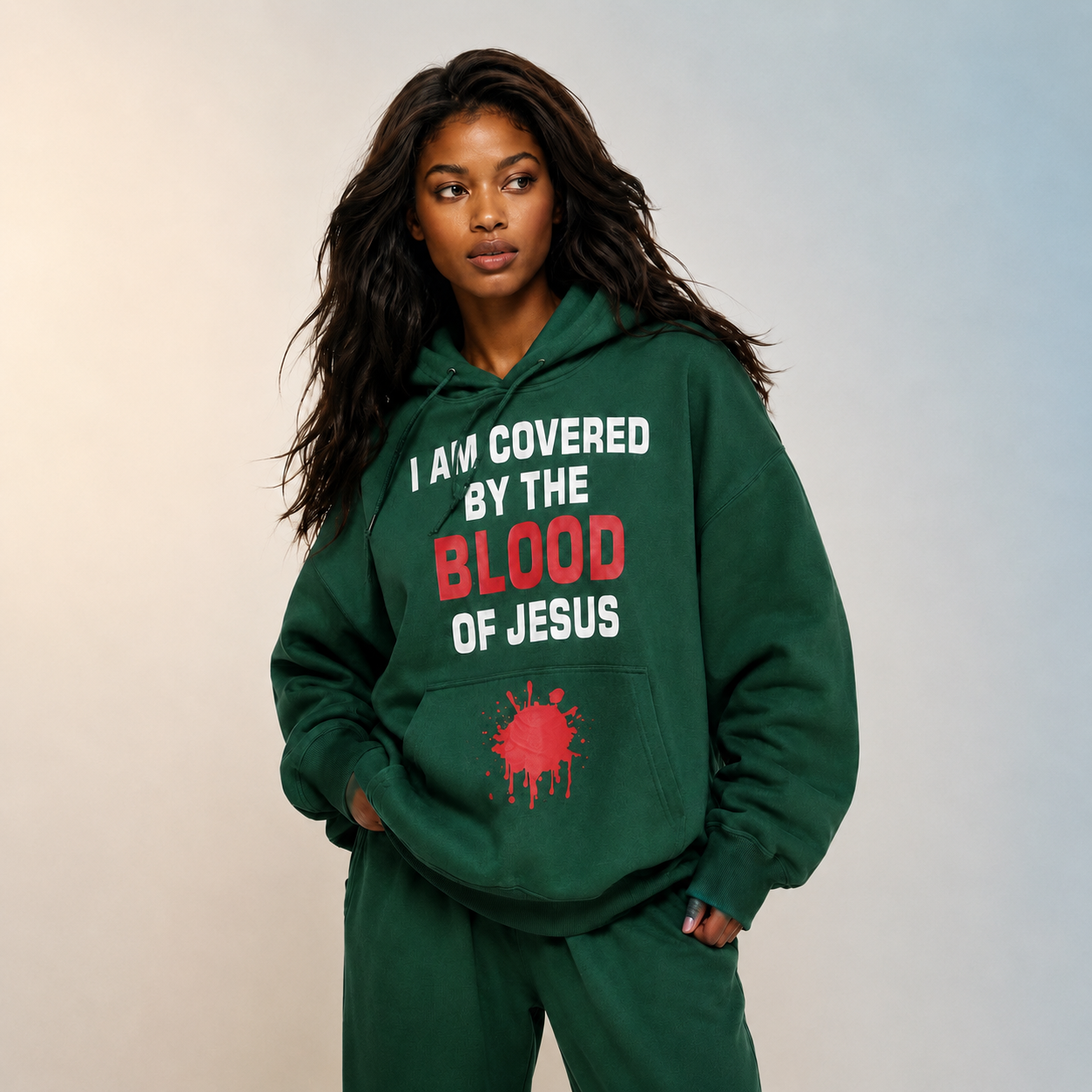 Covered by the Blood Christian Hoodie – Faith Hoodie for Men & Women (Exodus 12:13)